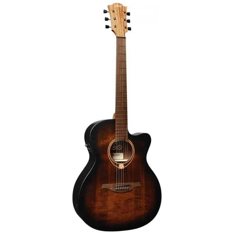 Lâg T70ACE-B&B Tramontane Auditorium Cutaway Électro Black & Brown
