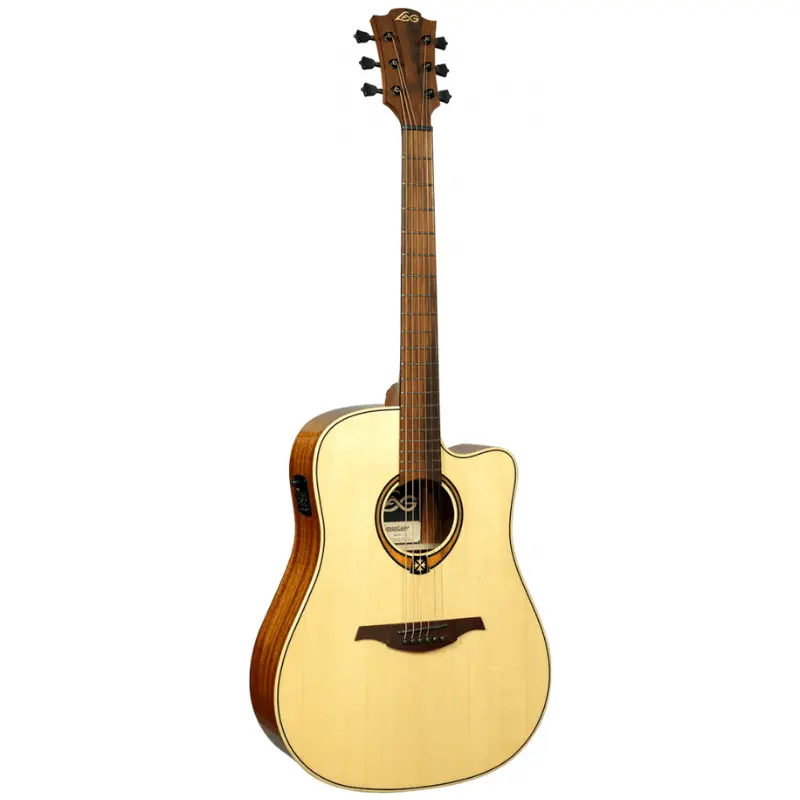 Lâg T88DCE Tramontane Dreadnought cutaway electro