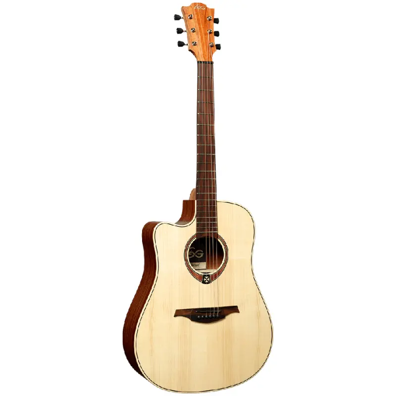 Lâg TL70DCE-NAT Tramontane Dreadnought Gaucher Cutaway Électro Naturelle