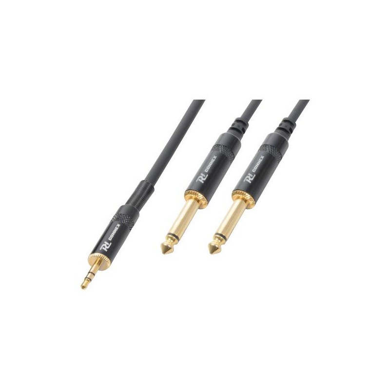 CORDON LIGNE JACK 3.5 STEREO/2X JACK 6.35 MONO 3M