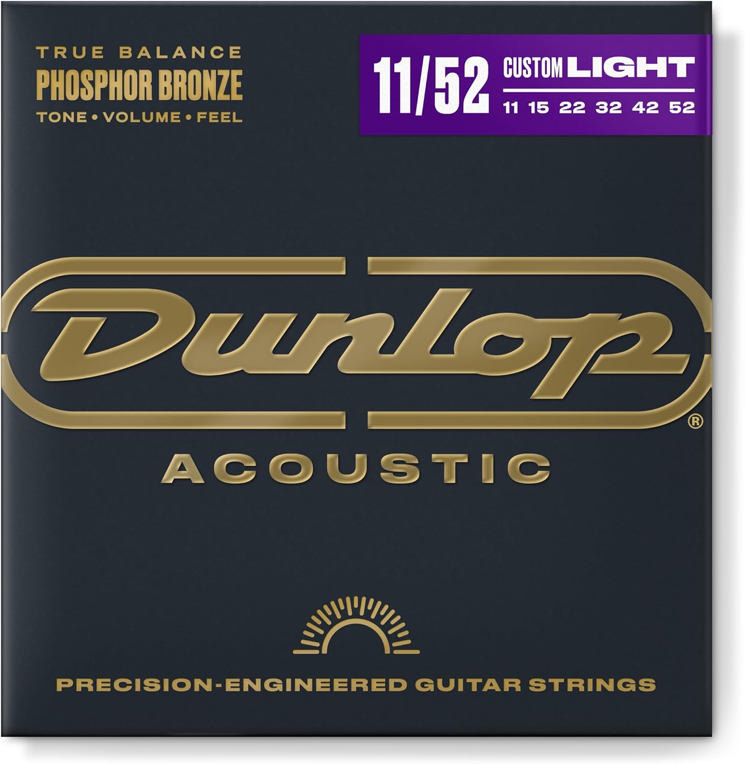 JEU GUITARE ACOUSTIQUE DUNLOP CUSTOM LIGHT 11/52